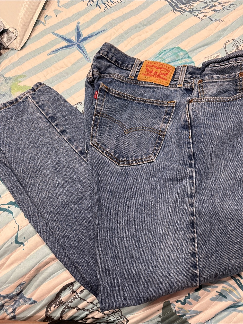 Levi's Blue Straight-Leg Denim Jeans